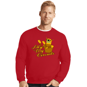 Daily_Deal_Shirts Crewneck Sweater, Unisex / Small / Red All My Circuits
