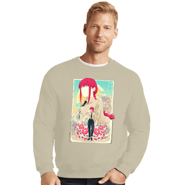 Daily_Deal_Shirts Crewneck Sweater, Unisex / Small / Sand Musha-e Makima