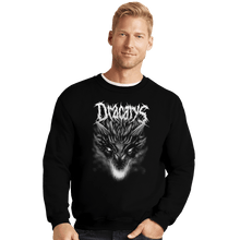 Load image into Gallery viewer, Shirts Crewneck Sweater, Unisex / Small / Black Dracarys Metal
