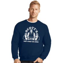Load image into Gallery viewer, Shirts Crewneck Sweater, Unisex / Small / Navy Scott&#39;s Gym
