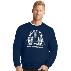 Shirts Crewneck Sweater, Unisex / Small / Navy Scott's Gym