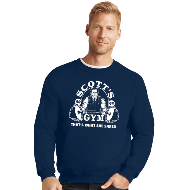 Shirts Crewneck Sweater, Unisex / Small / Navy Scott's Gym