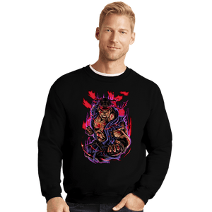 Daily_Deal_Shirts Crewneck Sweater, Unisex / Small / Black Evil Ryu Fighter