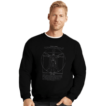 Load image into Gallery viewer, Daily_Deal_Shirts Crewneck Sweater, Unisex / Small / Black Vitruvian Darkside
