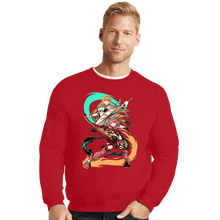 Load image into Gallery viewer, Daily_Deal_Shirts Crewneck Sweater, Unisex / Small / Red Dual Sword Users

