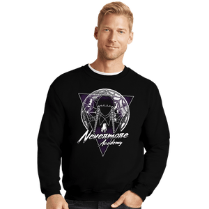 Shirts Crewneck Sweater, Unisex / Small / Black Stained Glass Moonlight