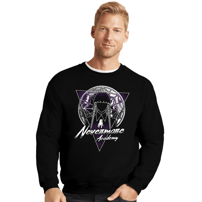 Shirts Crewneck Sweater, Unisex / Small / Black Stained Glass Moonlight