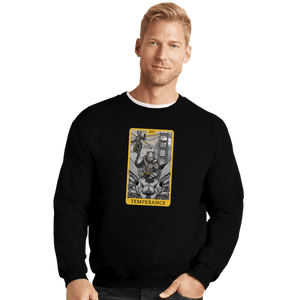 Shirts Crewneck Sweater, Unisex / Small / Black Tarot Temperance