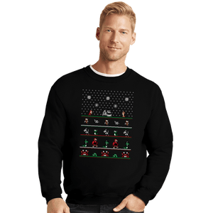 Shirts Crewneck Sweater, Unisex / Small / Black Chip n Dale Christmas Rangers