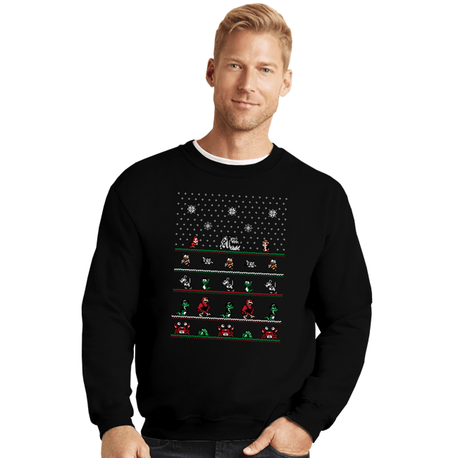 Shirts Crewneck Sweater, Unisex / Small / Black Chip n Dale Christmas Rangers