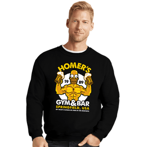 Shirts Crewneck Sweater, Unisex / Small / Black Homer's Gym