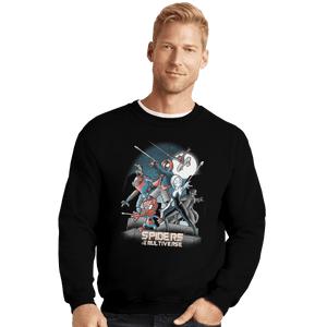 Shirts Crewneck Sweater, Unisex / Small / Black Spiders Of The Multiverse