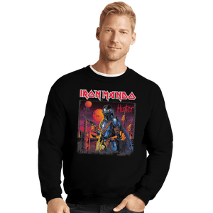 Shirts Crewneck Sweater, Unisex / Small / Black Iron Mando