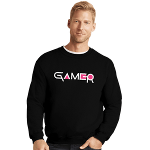 Secret_Shirts Crewneck Sweater, Unisex / Small / Black Squid Gamer