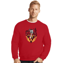 Load image into Gallery viewer, Secret_Shirts Crewneck Sweater, Unisex / Small / Red Red Comet
