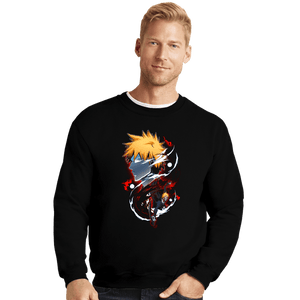 Daily_Deal_Shirts Crewneck Sweater, Unisex / Small / Black Ichigo Holo