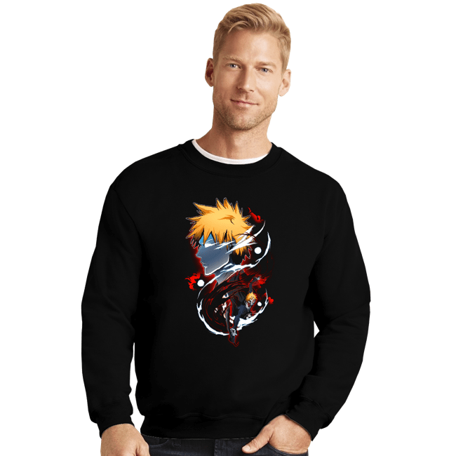 Daily_Deal_Shirts Crewneck Sweater, Unisex / Small / Black Ichigo Holo