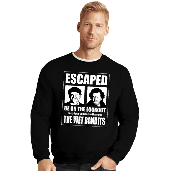 Secret_Shirts Crewneck Sweater, Unisex / Small / Black The Wet Bandits Have Escaped