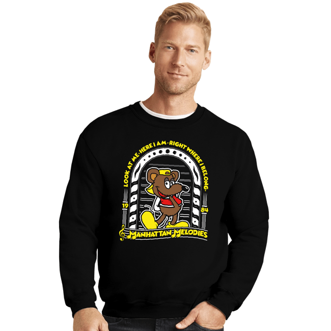 Shirts Crewneck Sweater, Unisex / Small / Black Rizzo Melodies