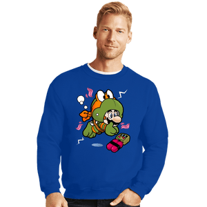 Shirts Crewneck Sweater, Unisex / Small / Royal Blue Super Mikey Suit