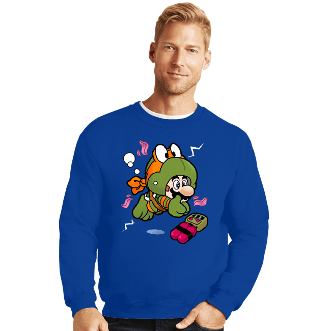 Shirts Crewneck Sweater, Unisex / Small / Royal Blue Super Mikey Suit