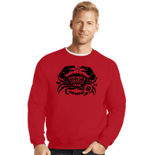 Load image into Gallery viewer, Daily_Deal_Shirts Crewneck Sweater, Unisex / Small / Red Daemon&#39;s Smoked Crab
