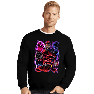 Daily_Deal_Shirts Crewneck Sweater, Unisex / Small / Black Bison Fighter