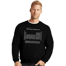 Load image into Gallery viewer, Daily_Deal_Shirts Crewneck Sweater, Unisex / Small / Black Peroidic Table Of Fictional Elements
