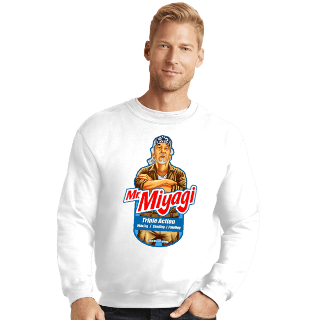 Shirts Crewneck Sweater, Unisex / Small / White Mr. Miyagi