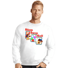 Load image into Gallery viewer, Shirts Crewneck Sweater, Unisex / Small / White Stop Swop &#39;N&#39; Roll
