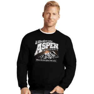 Shirts Crewneck Sweater, Unisex / Small / Black Aspen