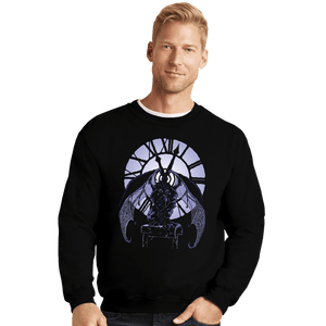 Daily_Deal_Shirts Crewneck Sweater, Unisex / Small / Black Stone By Day