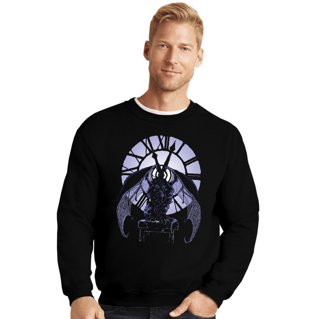 Daily_Deal_Shirts Crewneck Sweater, Unisex / Small / Black Stone By Day