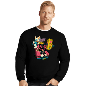 Daily_Deal_Shirts Crewneck Sweater, Unisex / Small / Black Drag Racin'