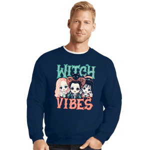 Daily_Deal_Shirts Crewneck Sweater, Unisex / Small / Navy Witch Vibes