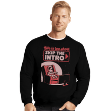 Load image into Gallery viewer, Secret_Shirts Crewneck Sweater, Unisex / Small / Black Streaming Astronaut
