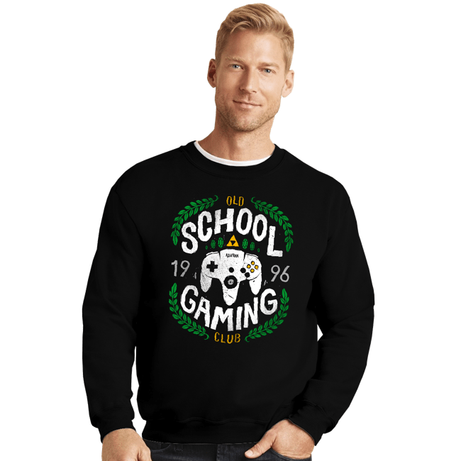 Shirts Crewneck Sweater, Unisex / Small / Black N64 Gaming Club