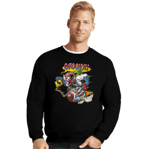 Shirts Crewneck Sweater, Unisex / Small / Black Groovy Fink