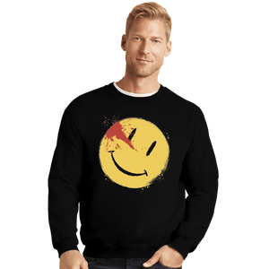 Shirts Crewneck Sweater, Unisex / Small / Black Bloody Smile