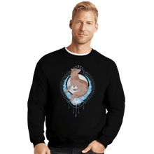 Load image into Gallery viewer, Shirts Crewneck Sweater, Unisex / Small / Black Howling Wolf

