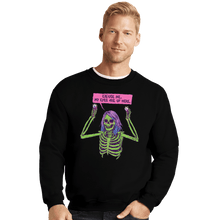 Load image into Gallery viewer, Shirts Crewneck Sweater, Unisex / Small / Black My Eyes Are Up Here
