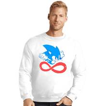 Load image into Gallery viewer, Daily_Deal_Shirts Crewneck Sweater, Unisex / Small / White Fastest Hedgehog
