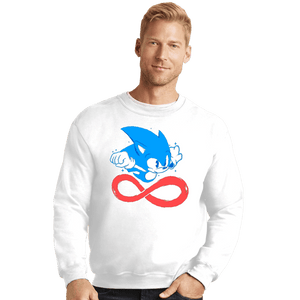 Daily_Deal_Shirts Crewneck Sweater, Unisex / Small / White Fastest Hedgehog