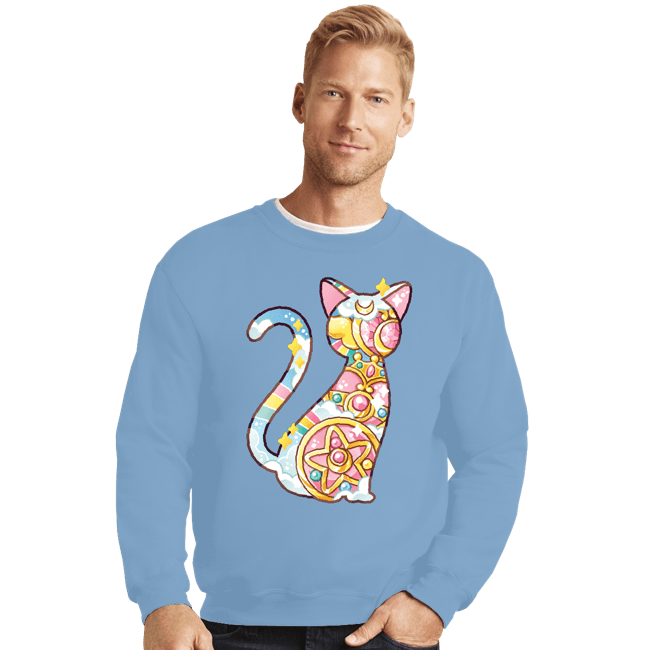 Shirts Crewneck Sweater, Unisex / Small / Powder Blue Magical Silhouettes - Artemis