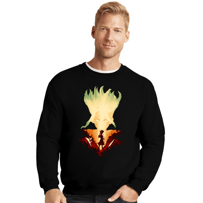 Secret_Shirts Crewneck Sweater, Unisex / Small / Black Professor Senku