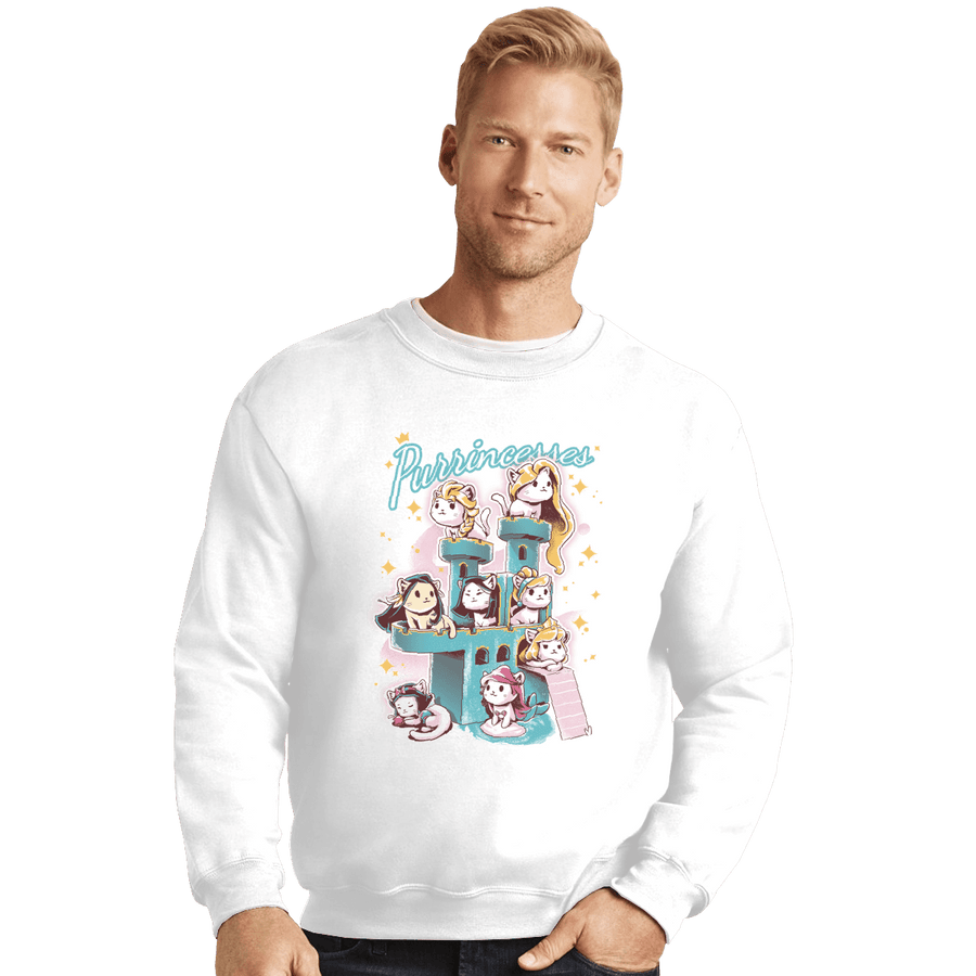 Shirts Crewneck Sweater, Unisex / Small / White Purrincesses