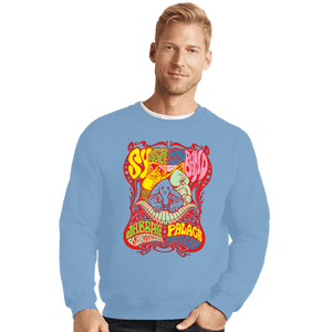 Daily_Deal_Shirts Crewneck Sweater, Unisex / Small / Powder Blue The Rebo Band
