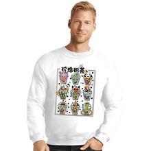 Load image into Gallery viewer, Daily_Deal_Shirts Crewneck Sweater, Unisex / Small / White Bubble Tea Nerd

