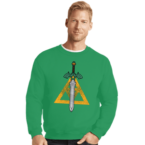 Daily_Deal_Shirts Crewneck Sweater, Unisex / Small / Irish Green The Sword