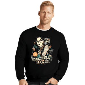 Daily_Deal_Shirts Crewneck Sweater, Unisex / Small / Black One With Nature